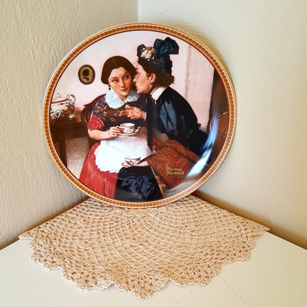 "Gossiping in the Alcove" by Norman Rockwell